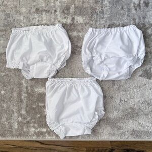 White Bloomers Eyelet Diaper Cover Bundle